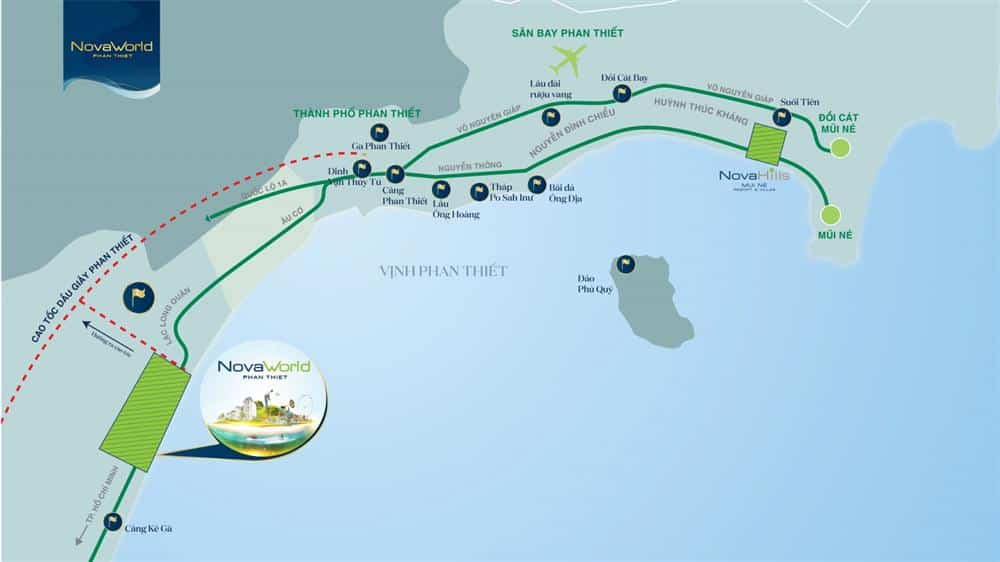 VỊ TRÍ THE FLORIDA NOVAWORLD PHAN THIẾT